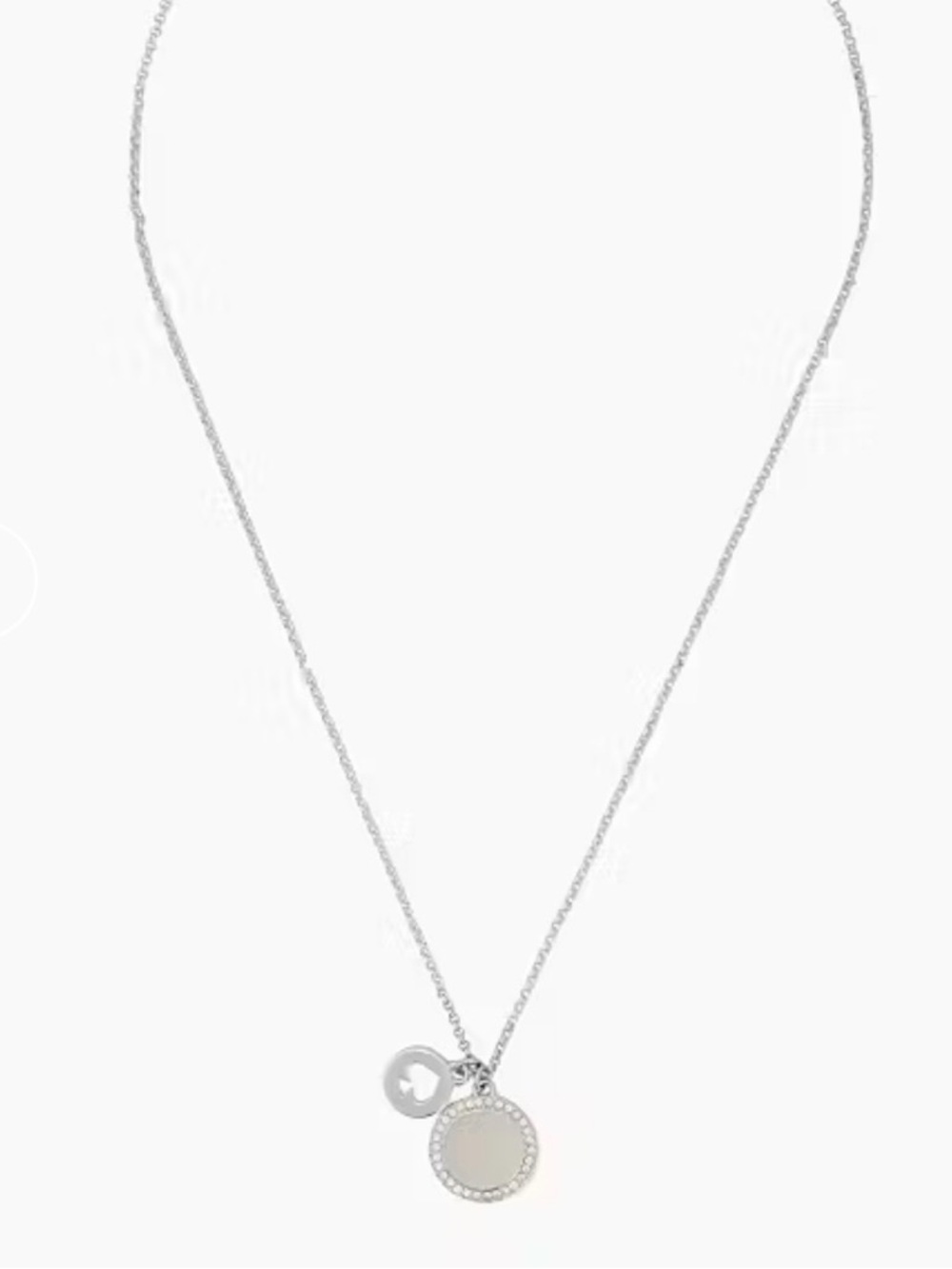 kate spade silver-tone pendant necklace with pink pouch - Picture 8 of 8
